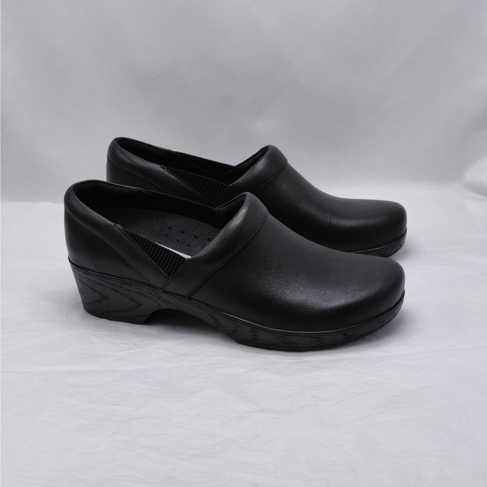 Klogs Footwear Womens Clogs 11M Black Leather Comfort Everyday Work Shoes